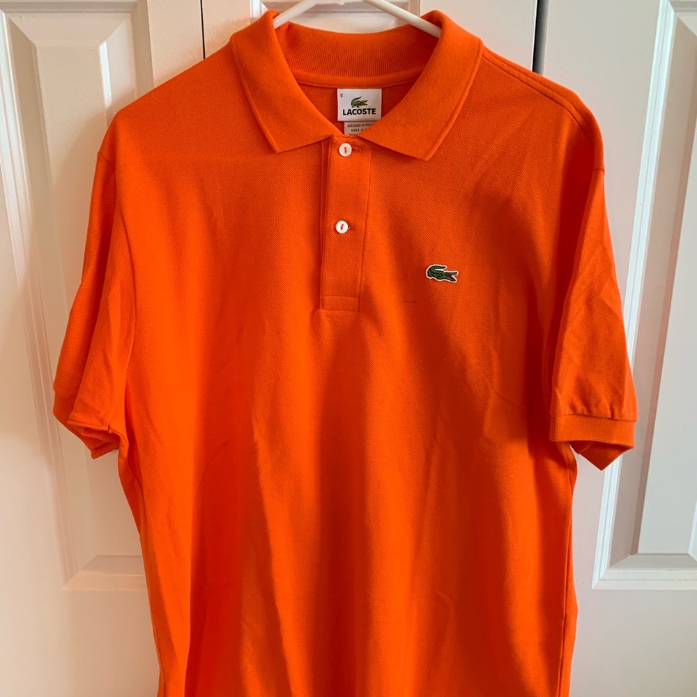 Tangerine Lacoste Men’s Polo